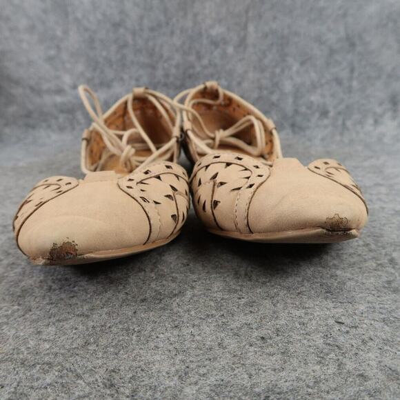 MIA Shoes Womens 7.5 Flats Norine Ankle Tie D'Orsay Cutout Fashion Almond Toe - Picture 15 of 15